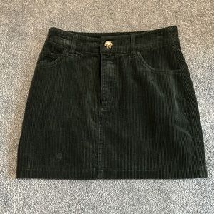 Forever 21 Hunter Green Corduroy Mini Skirt